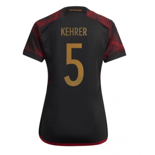 Tyskland Thilo Kehrer #5 Bortedrakt Kvinner VM 2022 Kortermet Tyskland Thilo Kehrer #5 Bortedrakt Kvinner VM 2022 Kortermet